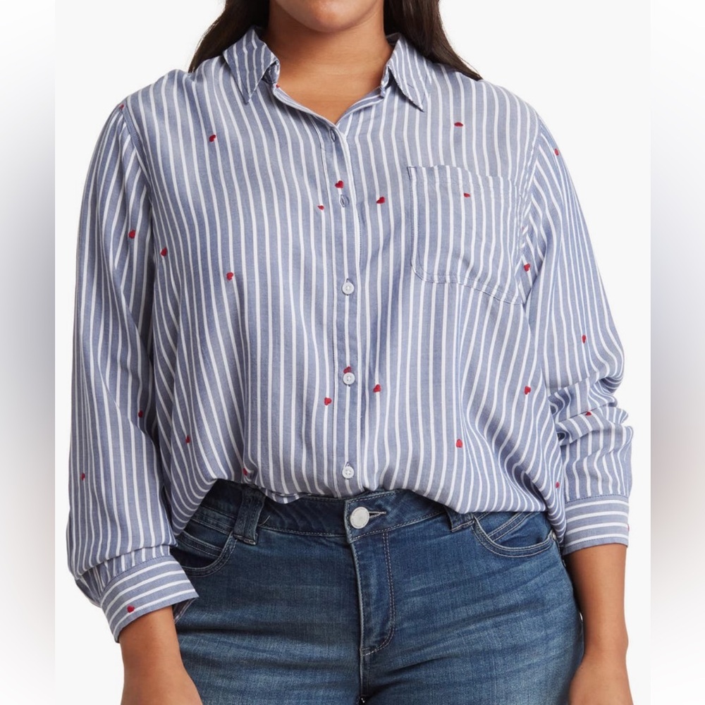 *NEW*Sz 1X*Beachlunchlounge*Kaylee stripe Heart
